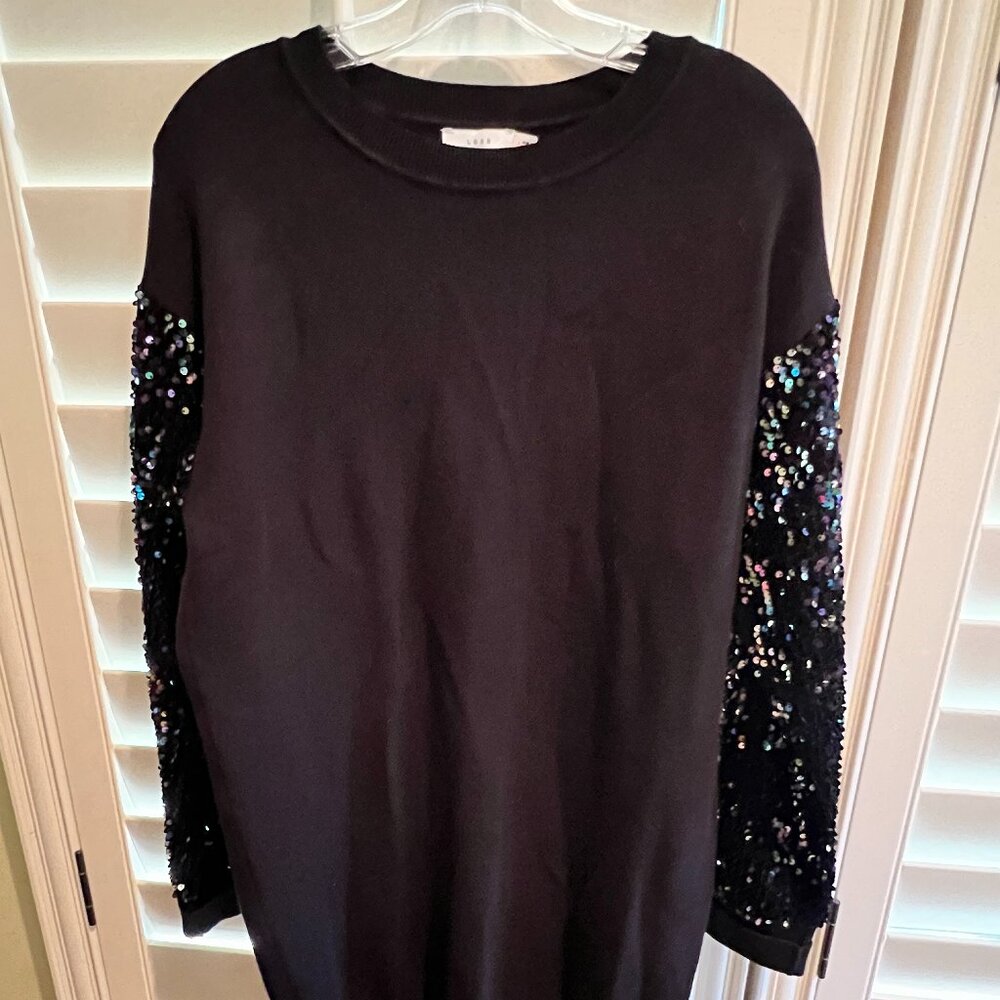 NWOT Sparkle-Sleeve Knit Dress